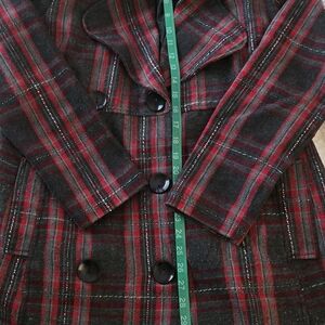 Vintage Rue 21 Button Plaid Women's Jacket - Red and Black